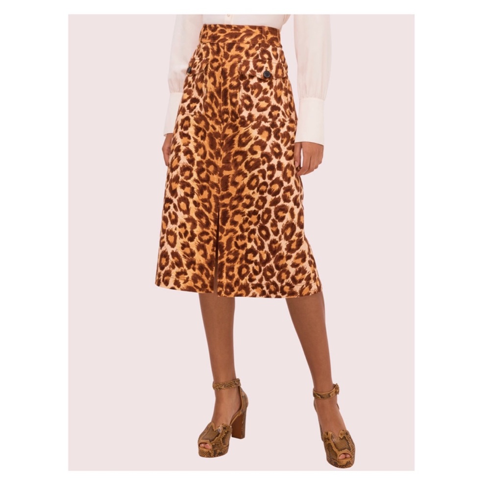 // KATE ♠️ SPADE Animal Print Skirt //